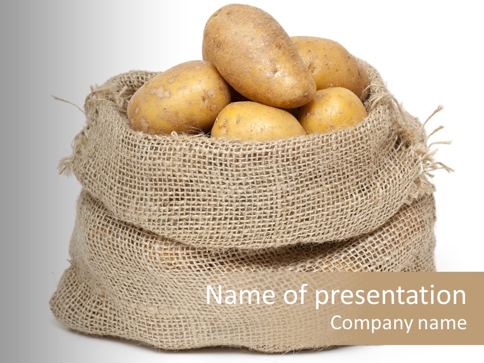 Vegetables Produce Sack PowerPoint Template