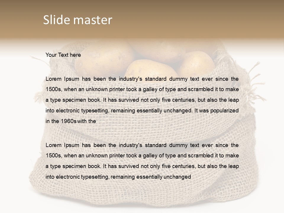 Vegetables Produce Sack PowerPoint Template