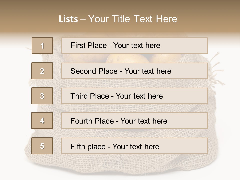 Vegetables Produce Sack PowerPoint Template