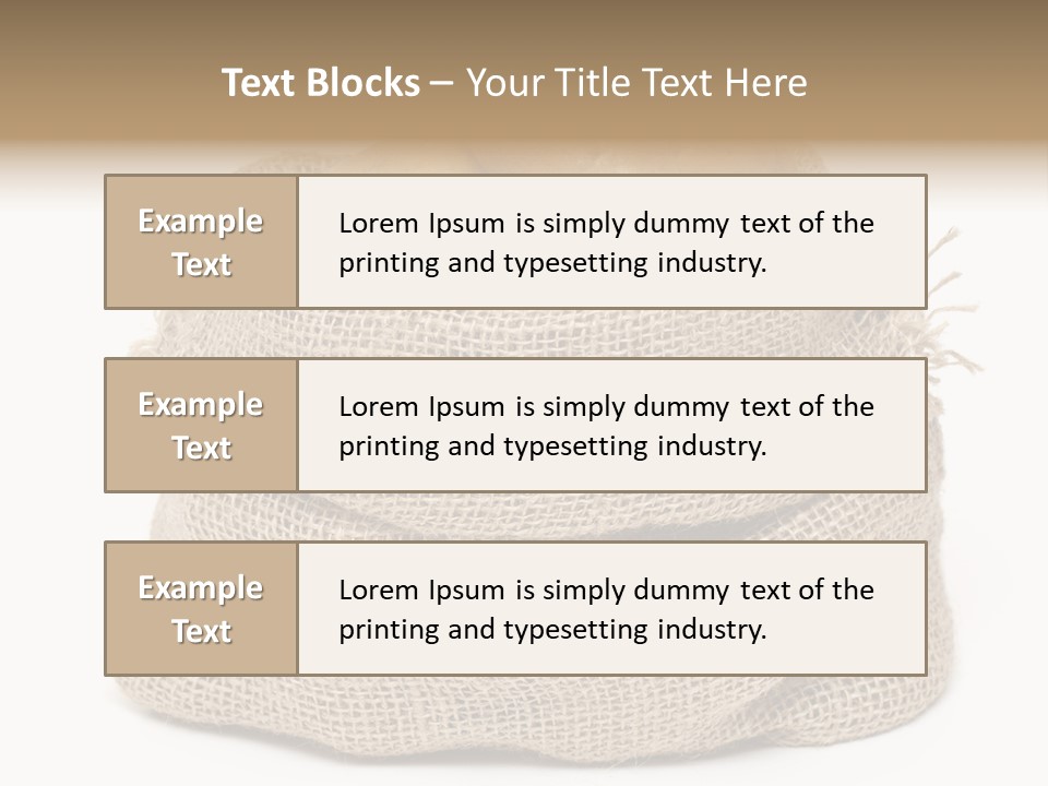 Vegetables Produce Sack PowerPoint Template