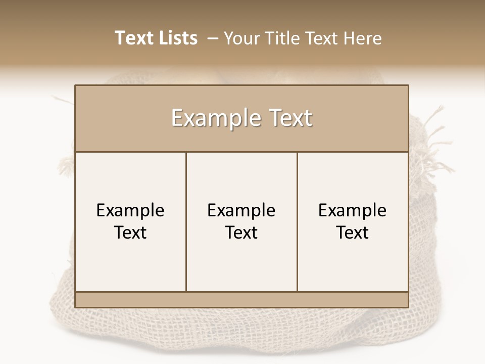 Vegetables Produce Sack PowerPoint Template