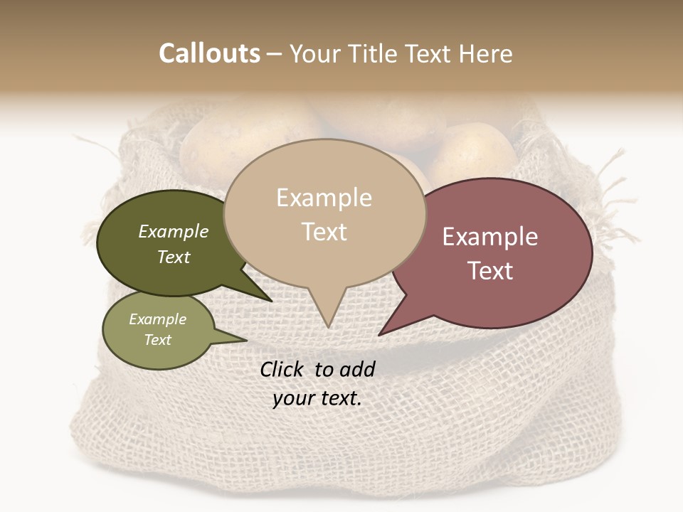 Vegetables Produce Sack PowerPoint Template