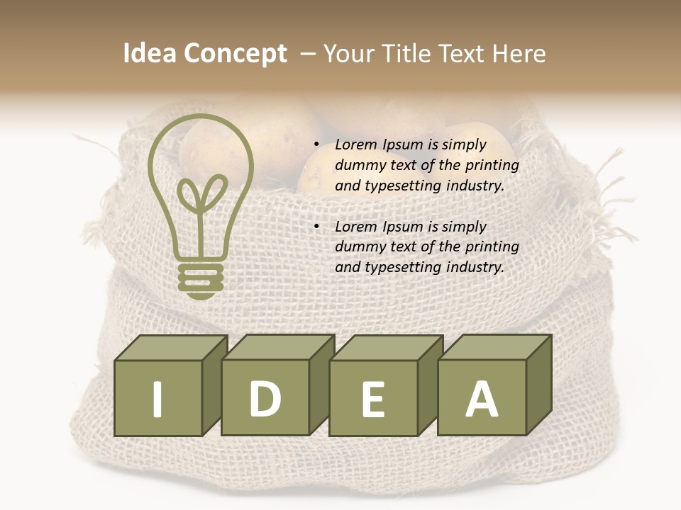 Vegetables Produce Sack PowerPoint Template