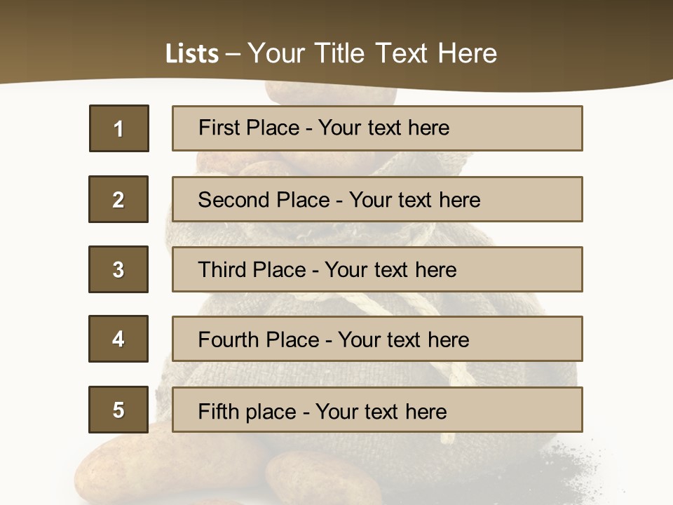 White Potato Farm PowerPoint Template