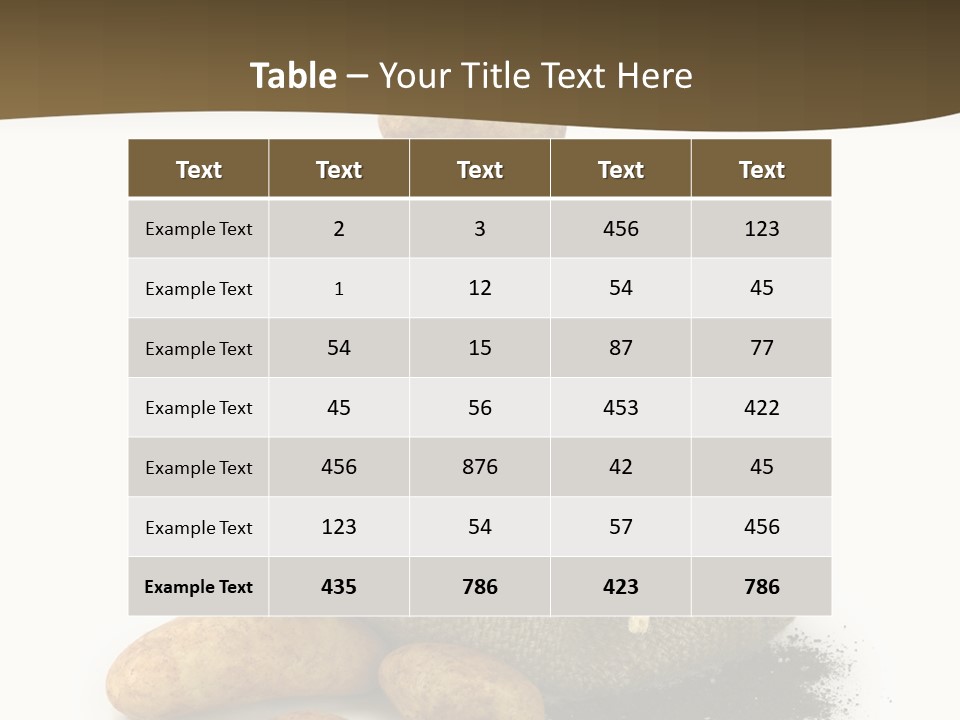 White Potato Farm PowerPoint Template