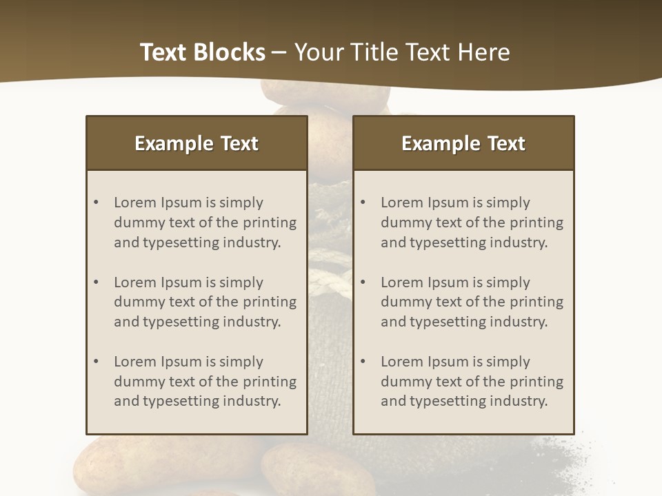 White Potato Farm PowerPoint Template