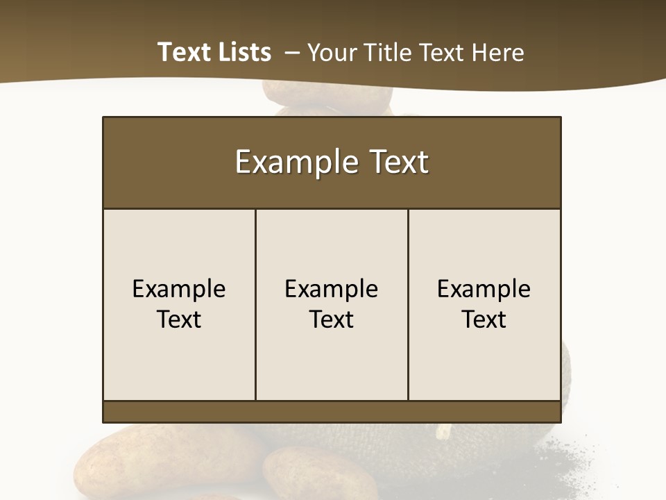 White Potato Farm PowerPoint Template