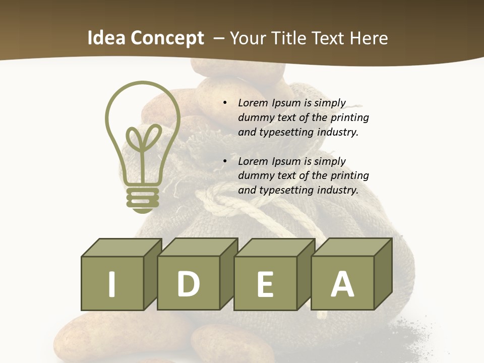 White Potato Farm PowerPoint Template