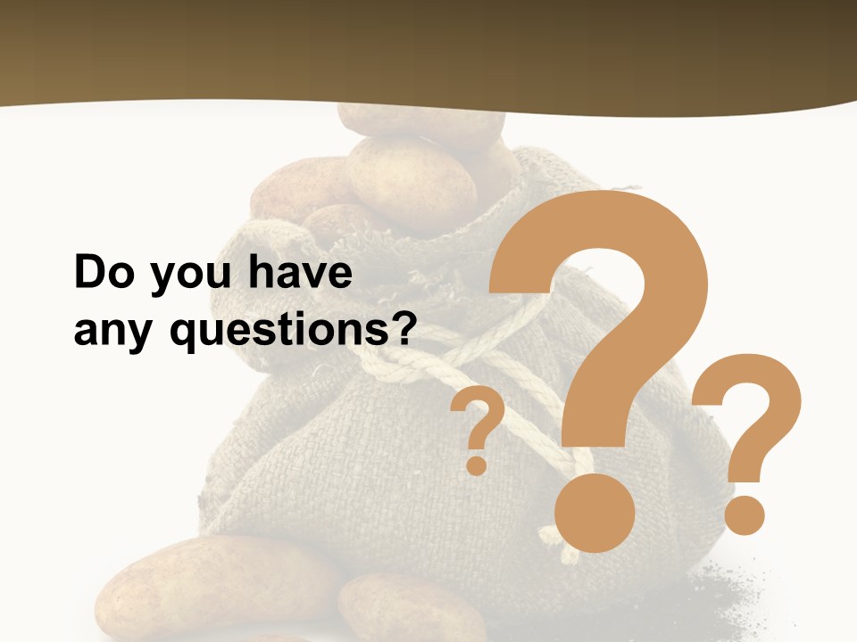 White Potato Farm PowerPoint Template