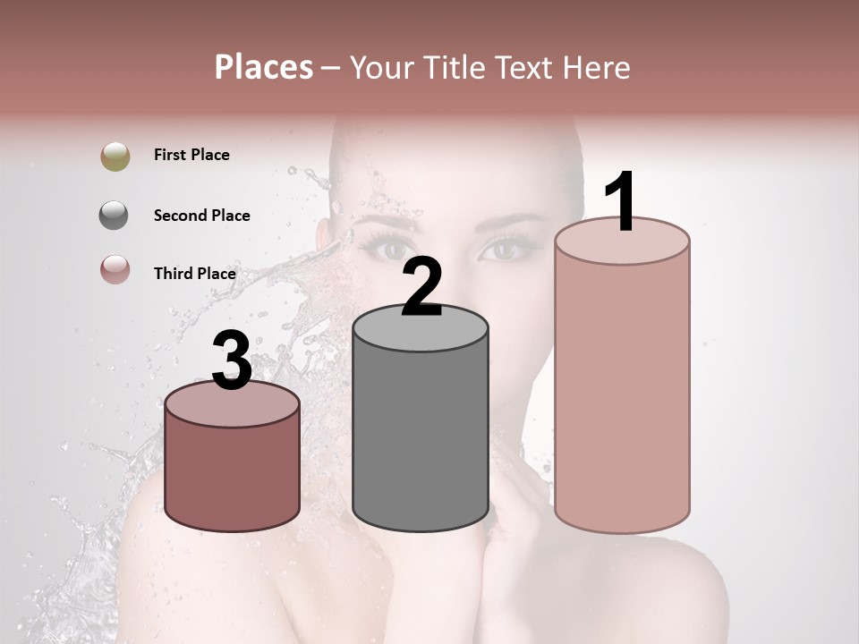 Colored Backgound Wet Horizontal PowerPoint Template