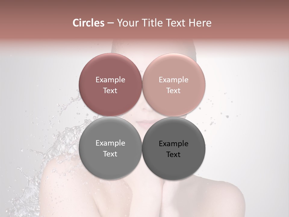 Colored Backgound Wet Horizontal PowerPoint Template