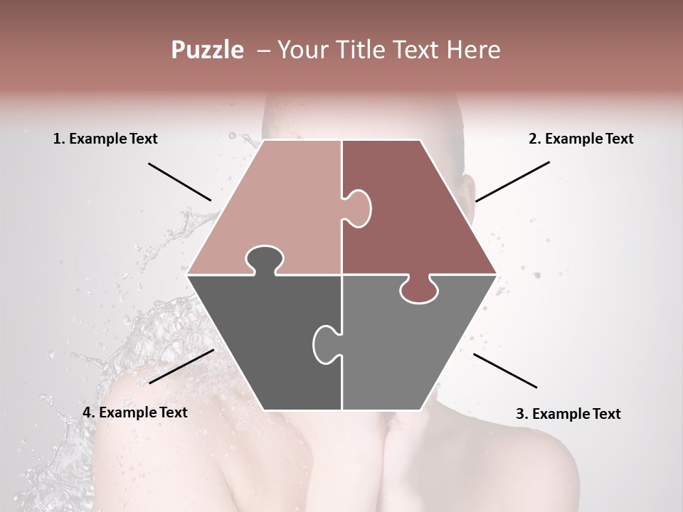 Colored Backgound Wet Horizontal PowerPoint Template