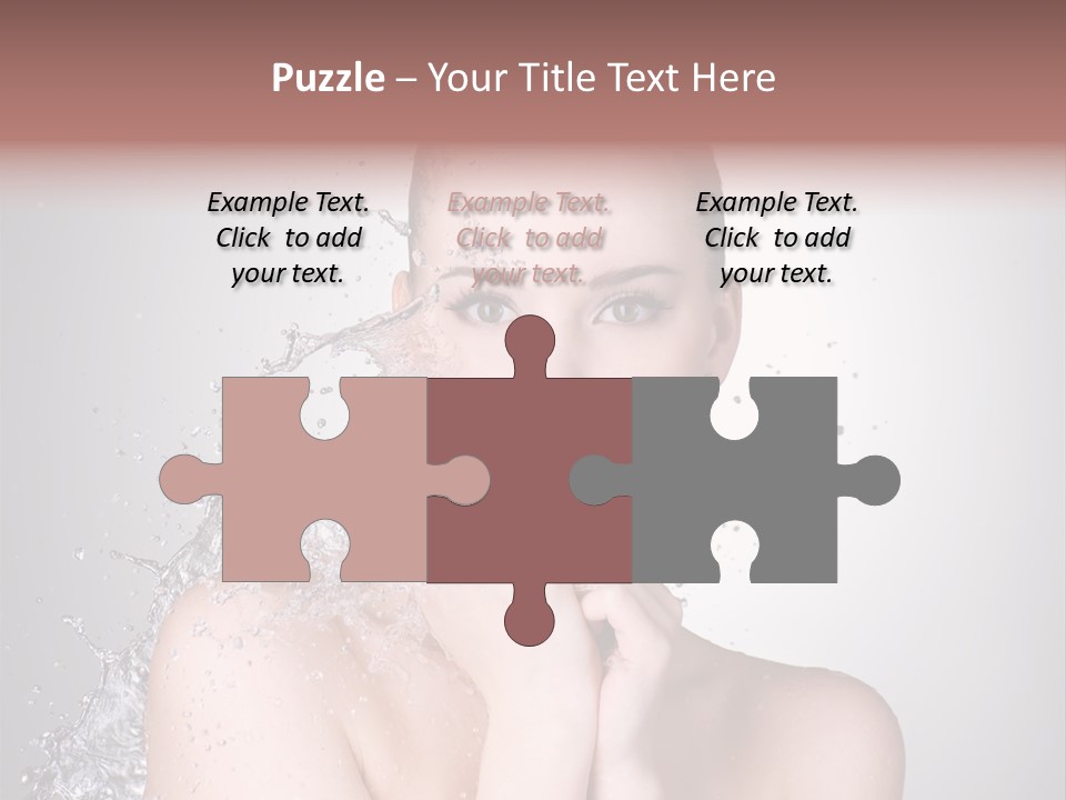 Colored Backgound Wet Horizontal PowerPoint Template