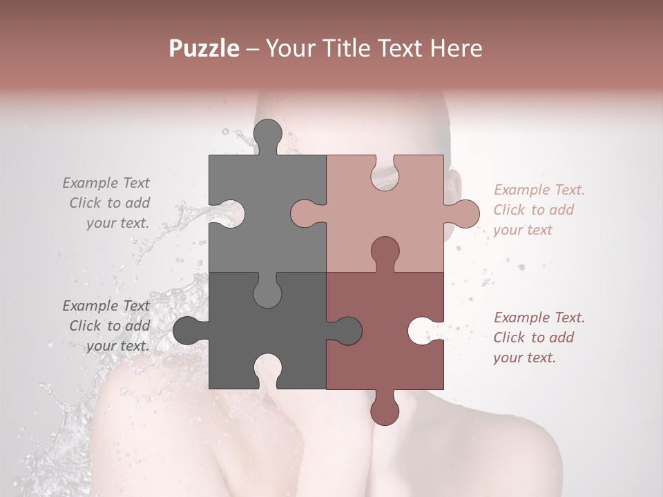 Colored Backgound Wet Horizontal PowerPoint Template