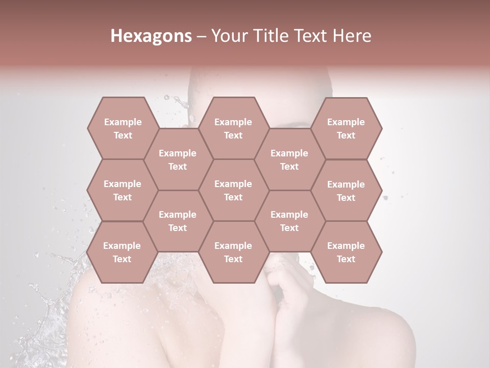 Colored Backgound Wet Horizontal PowerPoint Template