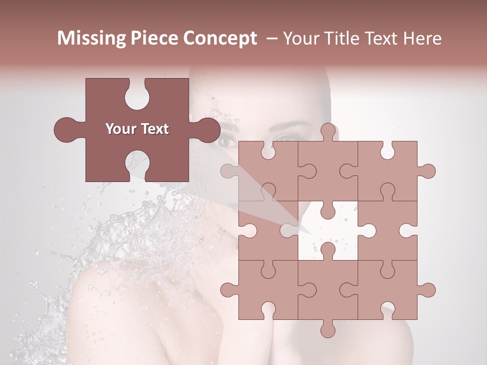 Colored Backgound Wet Horizontal PowerPoint Template