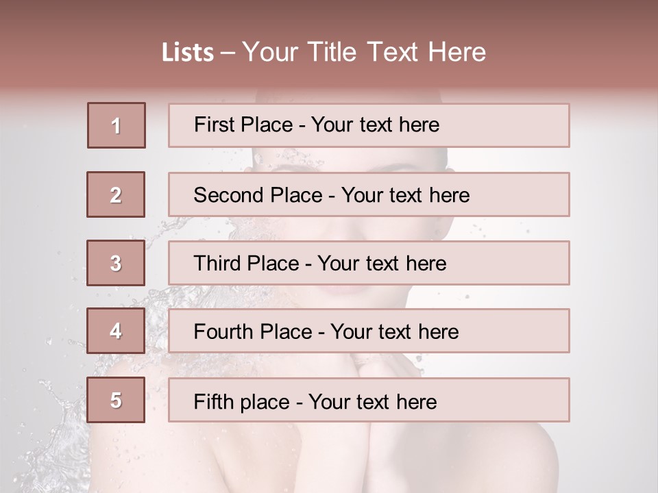 Colored Backgound Wet Horizontal PowerPoint Template