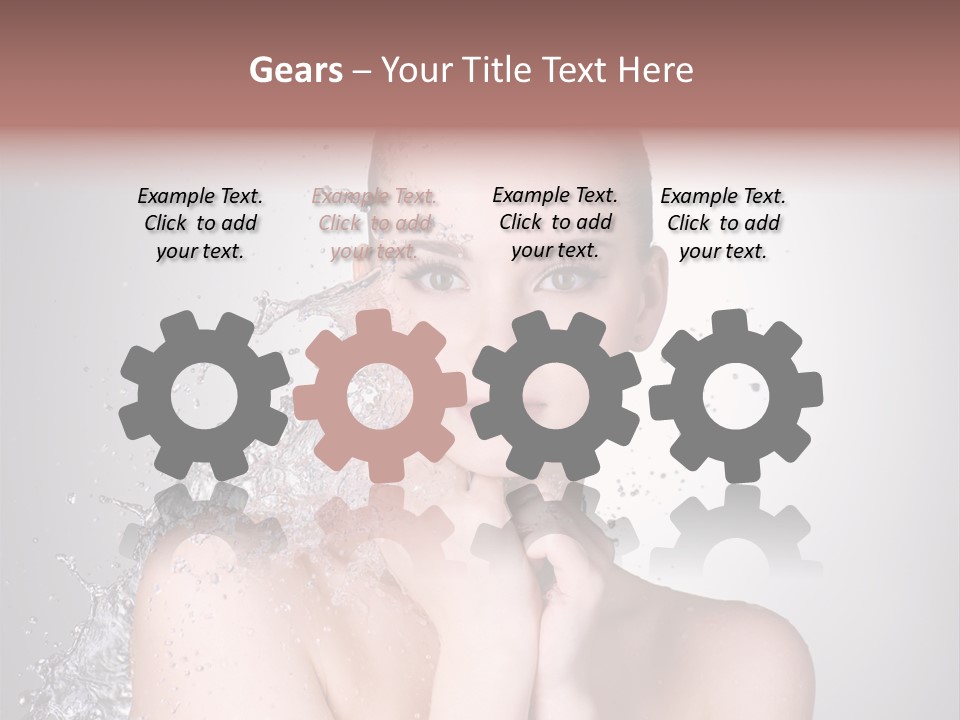 Colored Backgound Wet Horizontal PowerPoint Template