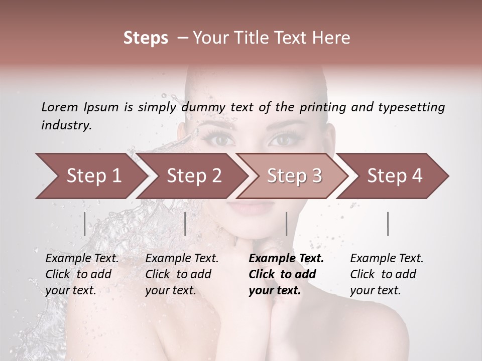 Colored Backgound Wet Horizontal PowerPoint Template