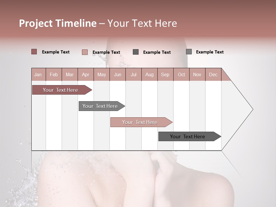 Colored Backgound Wet Horizontal PowerPoint Template