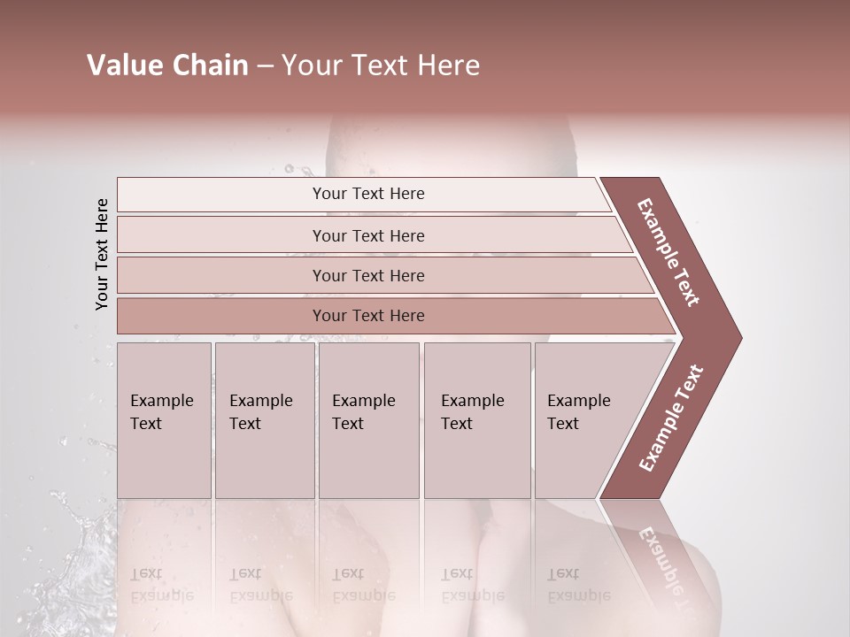 Colored Backgound Wet Horizontal PowerPoint Template