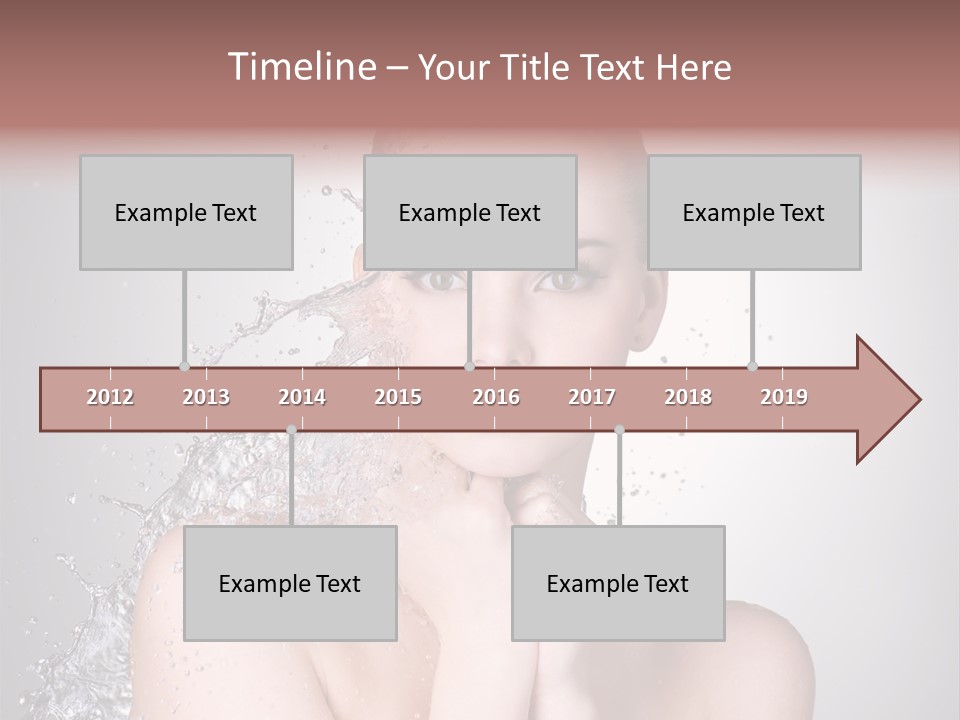Colored Backgound Wet Horizontal PowerPoint Template
