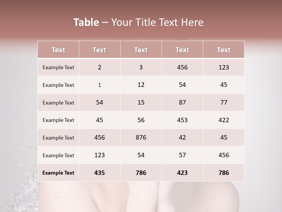 Colored Backgound Wet Horizontal PowerPoint Template