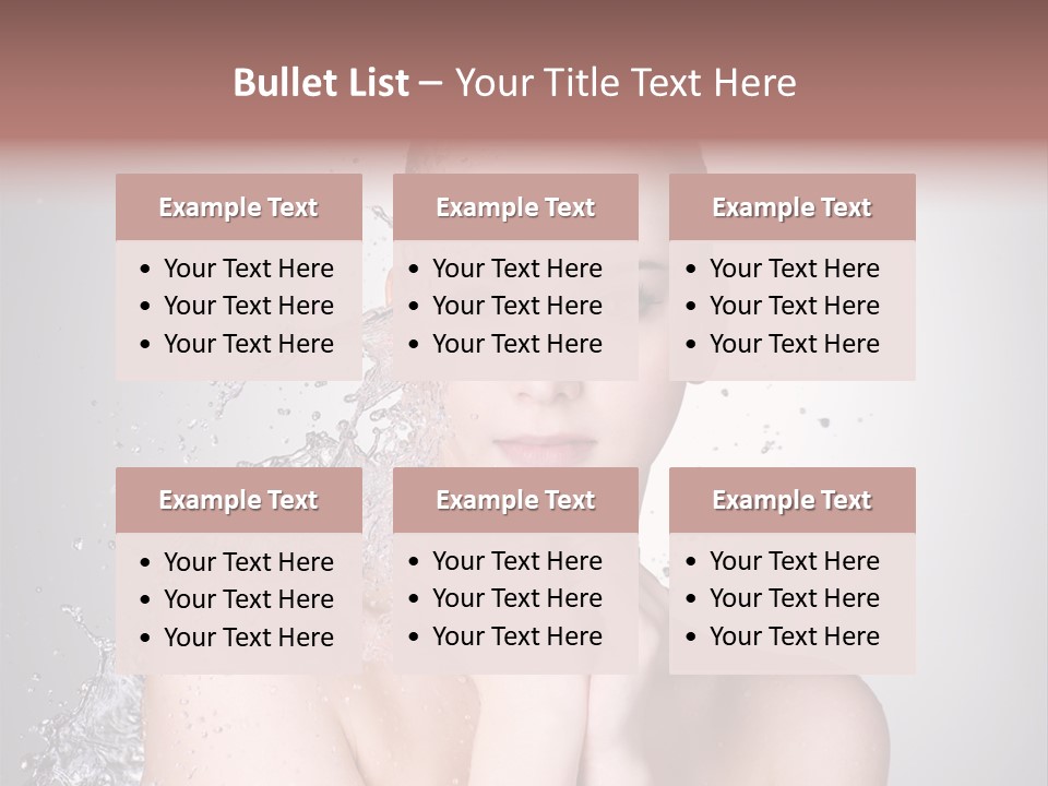 Colored Backgound Wet Horizontal PowerPoint Template