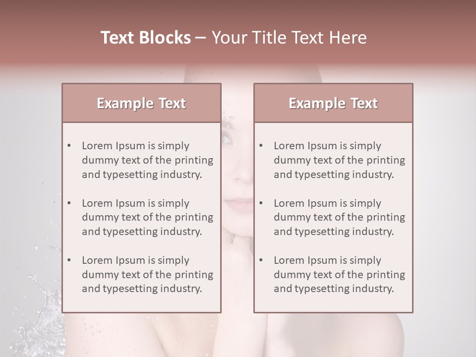 Colored Backgound Wet Horizontal PowerPoint Template