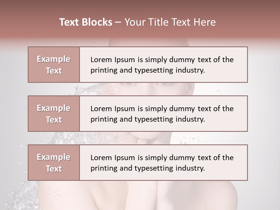 Colored Backgound Wet Horizontal PowerPoint Template