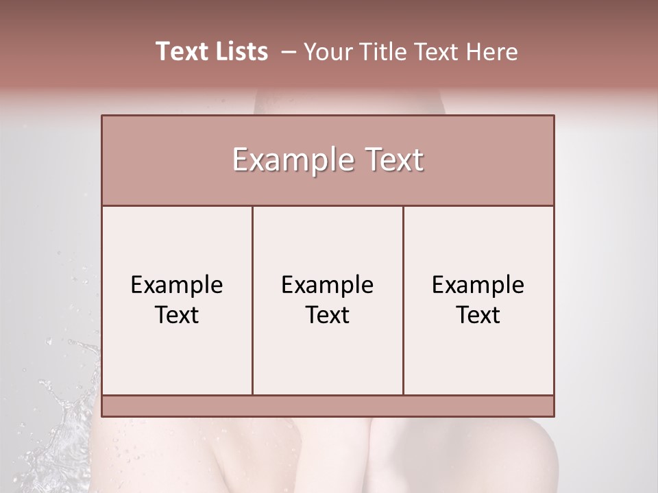 Colored Backgound Wet Horizontal PowerPoint Template