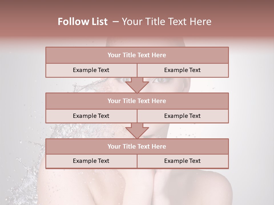 Colored Backgound Wet Horizontal PowerPoint Template