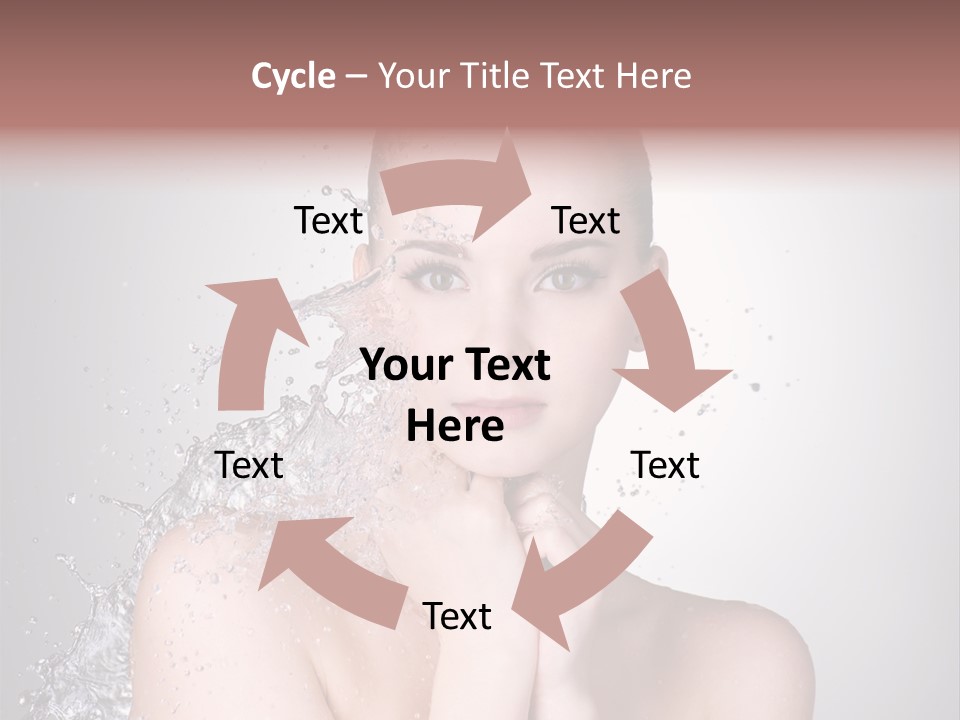 Colored Backgound Wet Horizontal PowerPoint Template