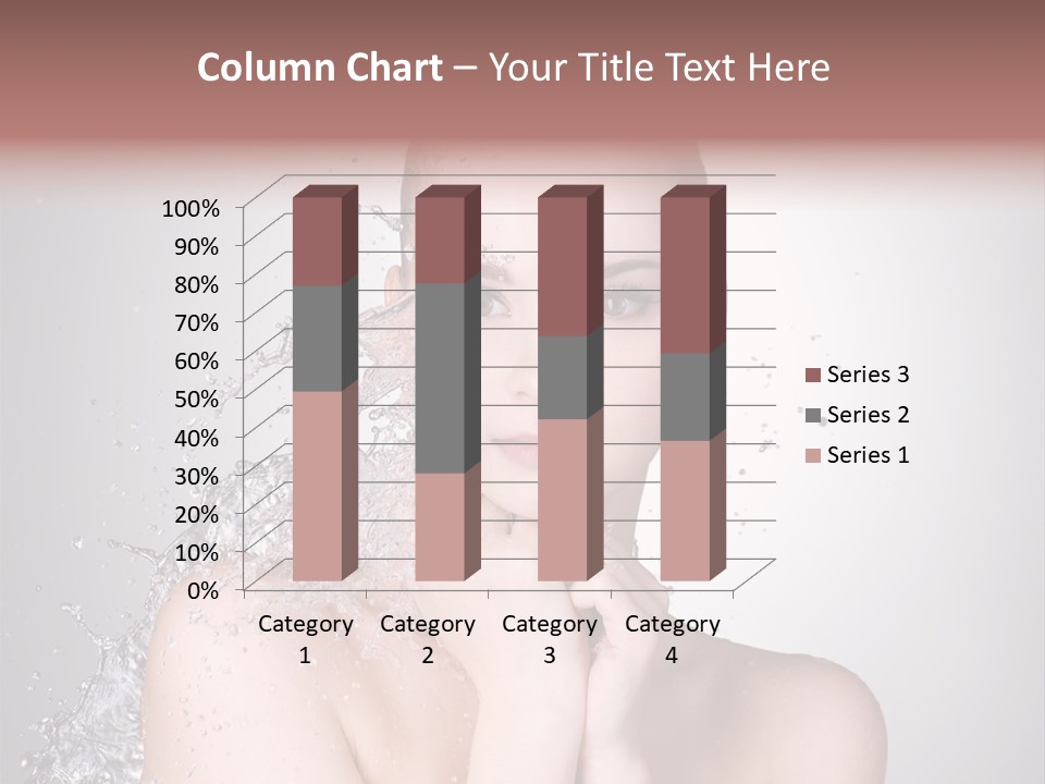 Colored Backgound Wet Horizontal PowerPoint Template