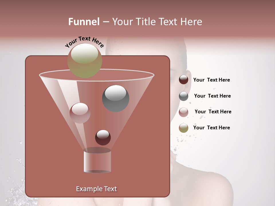 Colored Backgound Wet Horizontal PowerPoint Template