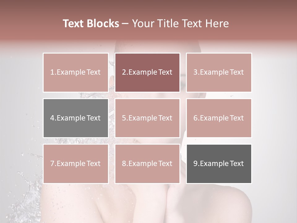 Colored Backgound Wet Horizontal PowerPoint Template