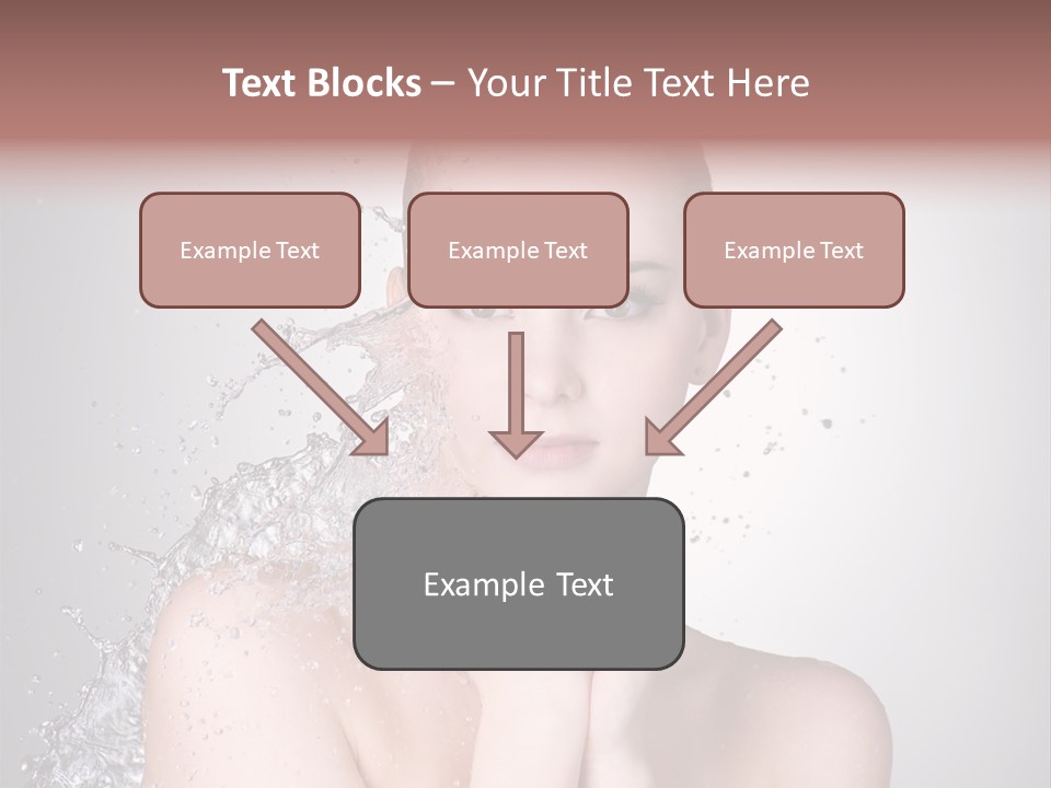 Colored Backgound Wet Horizontal PowerPoint Template