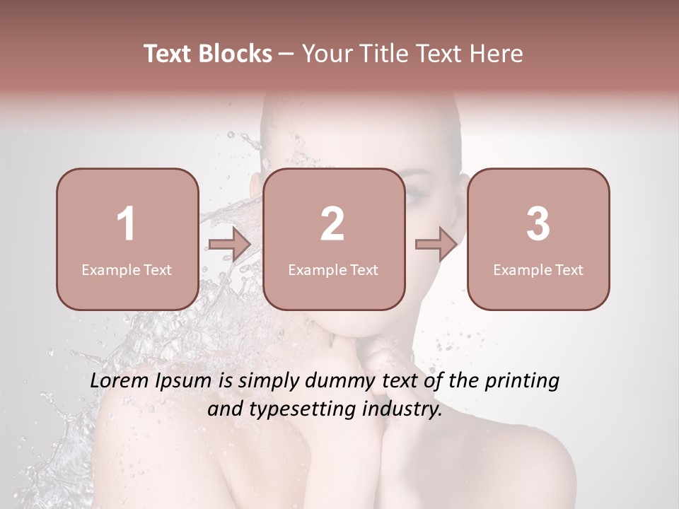 Colored Backgound Wet Horizontal PowerPoint Template