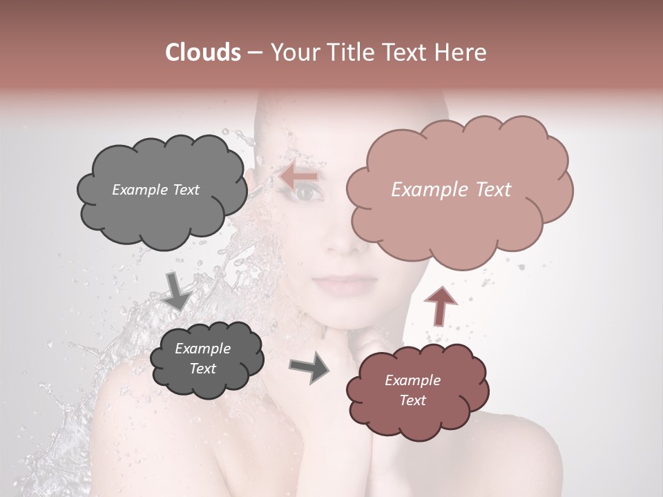 Colored Backgound Wet Horizontal PowerPoint Template