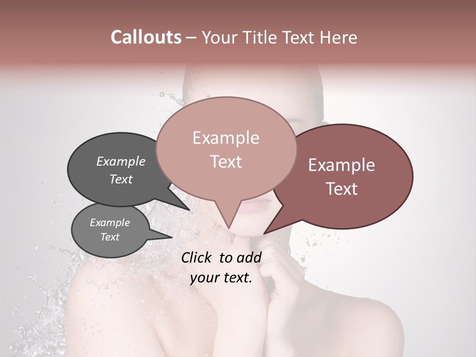 Colored Backgound Wet Horizontal PowerPoint Template