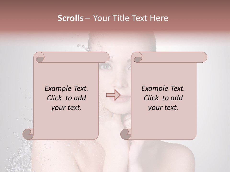 Colored Backgound Wet Horizontal PowerPoint Template