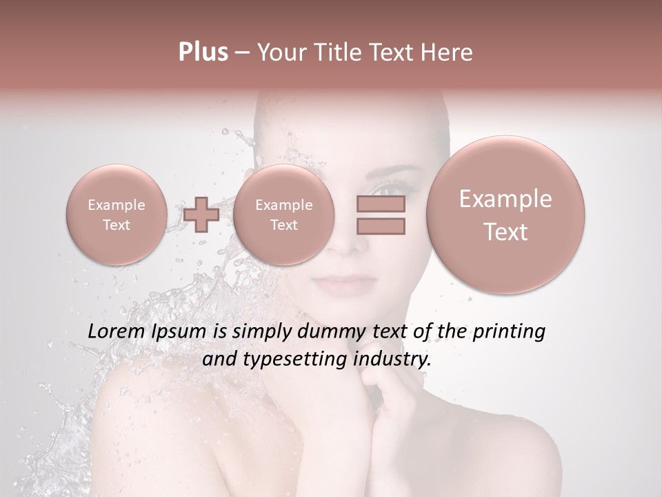 Colored Backgound Wet Horizontal PowerPoint Template