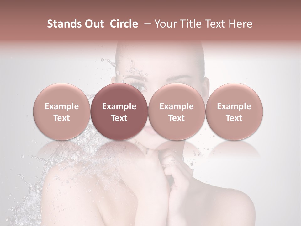 Colored Backgound Wet Horizontal PowerPoint Template