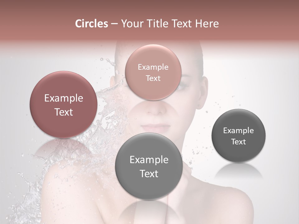 Colored Backgound Wet Horizontal PowerPoint Template