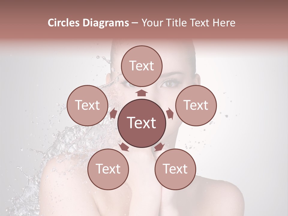 Colored Backgound Wet Horizontal PowerPoint Template