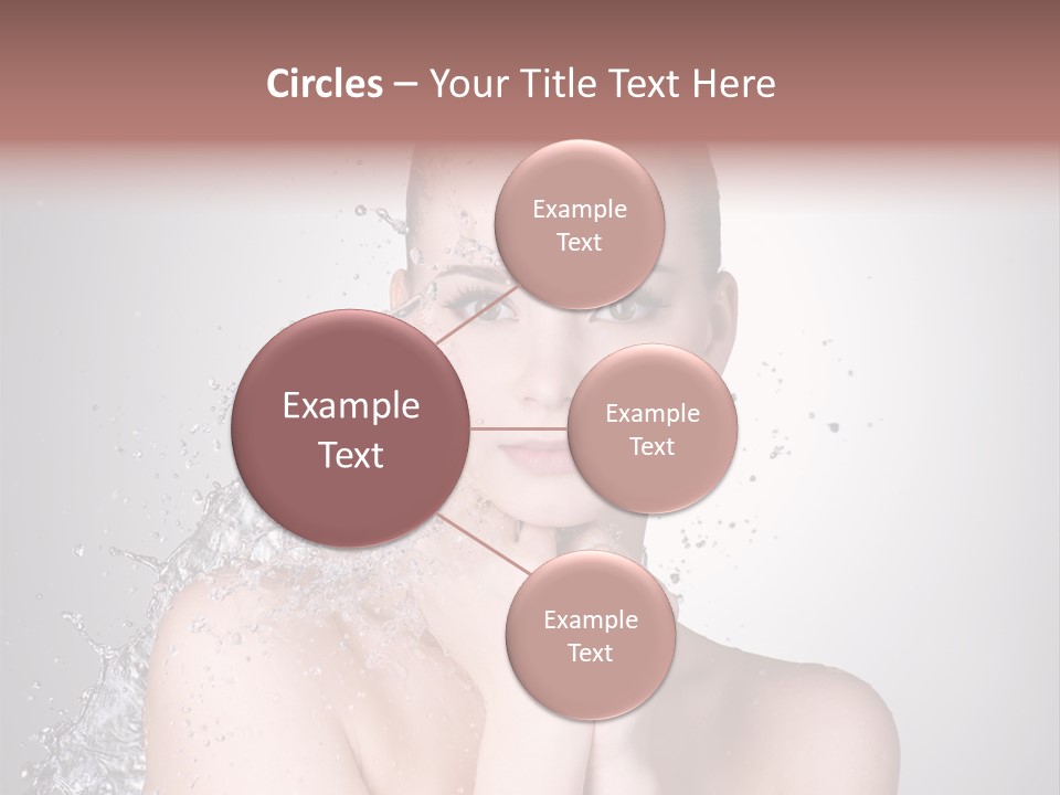 Colored Backgound Wet Horizontal PowerPoint Template