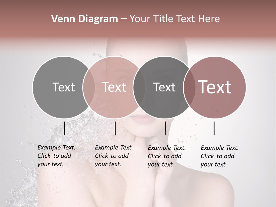 Colored Backgound Wet Horizontal PowerPoint Template