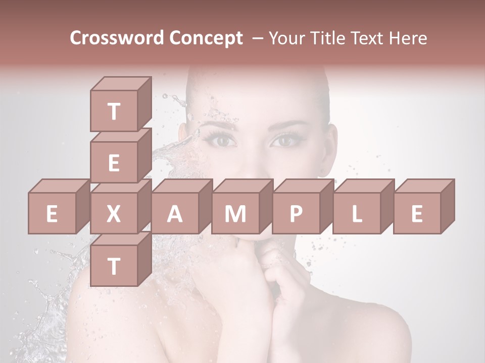 Colored Backgound Wet Horizontal PowerPoint Template