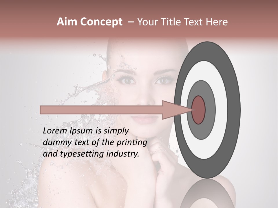 Colored Backgound Wet Horizontal PowerPoint Template