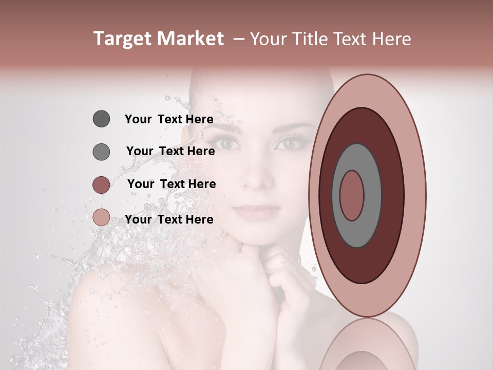 Colored Backgound Wet Horizontal PowerPoint Template